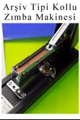 Büyük Boy Zımba Makinesi 1 Adet Arşiv Tipi Zımba Makinası 100 Sayfa Kapasite Zımba Teli Hediyeli Kollu Zımba Makinası - 2