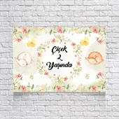 Çiçek Temalı Doğum Günü Afişi 70x100 Cm - 1