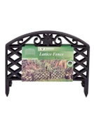 Omnipazar SY-5994 Lattice Plastik Bahçe Çiti Siyah 45x34 cm 4'lü Set - 3