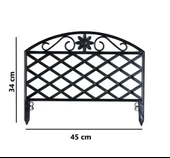 Omnipazar SY-5994 Lattice Plastik Bahçe Çiti Siyah 45x34 cm 4'lü Set - 2
