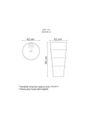 LENA MONOBLOK LAVABO E-H501 (BEYAZ) - 2