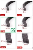 BABAWİCK  Cam Balkon, Sürgülü Kapı Kıl Fitili, Taban 6,7 Mm, Yükseklik 10 Mm, Uzunluk 10 Metre 67x1000 - 2