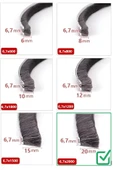 BABAWİCK  Cam Balkon, Sürgülü Kapı Kıl Fitili, Taban 6,7 mm, Yükseklik 20 mm, Uzunluk 10 Metre 67x2000 - 2