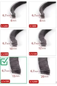 BABAWİCK  Cam Balkon, Sürgülü Kapı Kıl Fitili, Taban 6,7 mm, Yükseklik 15 mm, Uzunluk 10 Metre 67x1500 - 2