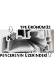 BABAWİCK  TPE'den Üretilmiş Bütün Markalara Uyumlu Pen Kapı Pencere Fitili 10 Metre Gri - 3