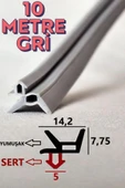 BABAWİCK  TPE'den Üretilmiş Bütün Markalara Uyumlu Pen Kapı Pencere Fitili İnce 10 Metre Gri - 1