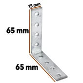 (5 ADET) Mobilya Eşya Dolap Yatak Duvara Sabitleme Köşebent Bağlantı Aparatı L Demiri Gönye 65x65x15 Mm - 2