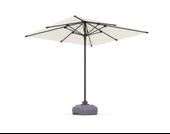 Mini Pro Push-up Sistemli Şemsiye 210x210 Bahçe Balkon Plaj Şemsiyesi Beyaz - 2