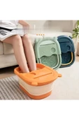 Masajlı Katlanır Ayak Bakım Leğeni Katlanır Pedikür Leğeni Ayak Yıkama Leğeni Katlanır Kova - 1
