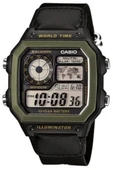 CASIO AE-1200WHB-1BVDF SİYAH KUMAŞ KORDON DİJİTAL KARE ERKEK KOL SAATİ - 1