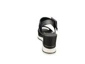 Ventes 111171Z 8 cm Kalın Topuklu Önü Açık Yumuşak İç Pedli Günlük Kadın Tek Bant Sandalet - 4