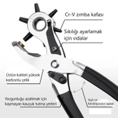 6 BAŞLIKLI Kemer Delme, Delik Açma Pensesi ( MADE IN İTHAL) thumbnail 3