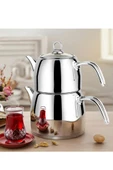 Yonca Lines L-3084 Yıldız Aile Boy Çelik Çaydanlık - 1