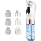 Coofbe Profesyonel Kirli-Temiz Sıvısı Hazneli 6 Başlıklı Şarjlı Vakumlu Siyah Nokta Akne Temizleyici Tüm Ciltler İçin thumbnail 1