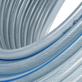 Örgülü Şeffaf Bahçe Hortumu 25 Metre Dayanıklı 3 Katlı Sağlam Çeşme Su Sulama Yıkama Hortum 12.5 mm 1/2" thumbnail 6