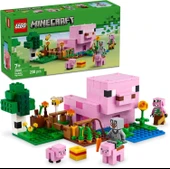 LEGO Minecraft Yavru Domuz Evi 21268 – 7 Yaş ve Üzeri Çocuklar için Kahraman Figürü, Yaratıklar ve Orman Biyomu İçeren Ç - 1