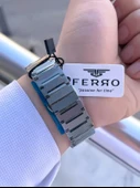 Ferro Çelik Kordon Nişan Ve Damat Saati Olarak ITALIAN DESIGN 3 Atm Erkek Kol Saati EFM40136-A4 - 5