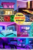 Gaggani  RGB LED Şerit Işık 5M - Ev Sineması ve Parti Aydınlatması için Harika Seçenek RGB Renk Değiştiren - 8