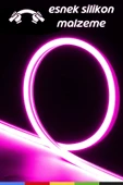 CSled  12V İç ve Dış Mekan Pembe Neon LED Şerit – 50 Metre Esnek Silikon Neon  (1 cm’de Bir Kesilebilir) - 5