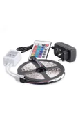 TAHTAKALE ONLİNE  Kaliteli 5 mt 5 Metre Rgb Iç Mekan Silikonsuz Şerit Led Let Aydınlatma + Kumanda + Adaptör - 1