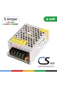 CSBİLİŞİM  12 Volt 5 Amper Metal Kasa Adaptör (iç Mekan) - 1