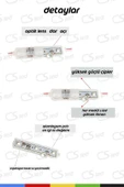 CSled  DC12V 1.08W Samsung Çipli 200 ADET Beyaz 6500K Geniş Açı LED Modül Su Geçirmez Yapışkanlı Işık - 6