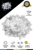 CSled  10 Metre 100 LED Kumandalı Yılbaşı Ağacı Işığı – Beyaz Dekoratif Pirinç Işık - 1