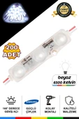 CSled  DC12V 1.08W Samsung Çipli 200 ADET Beyaz 6500K Geniş Açı LED Modül Su Geçirmez Yapışkanlı Işık - 1