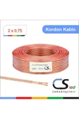 CSled  2 X 0,75 Kordon Kablo Şeffaf 100 Metre - 1