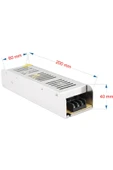CSBİLİŞİM  12 Volt 12,5 Amper Metal Dar Kasa Adaptör (iç Mekan) - 2