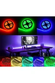 Technomax  Led Animasyonlu 3 Renk Tak Çalıştır Kumandalı Trafolu Rgb Şerit Işık Aydınlatma 5 Metr - 2