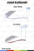 CSled  12V 5 Amper Kalem Tipi Trafo – IP66 Su Geçirmez Dış Mekan Trafo – Dayanıklı ve Güçlü Güç Kaynağı - 3