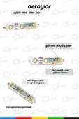 CSled  12V 1.5W Samsung  Gün Işığı 4000K Dik Açı LED  1000 Adet Su Geçirmez Yapışkanlı Dekoratif Işık - 3