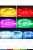 CSled  12V İç Mekan M/60 5050 Mavi LED Şerit – 5 Metre, Kesilebilir ve Eklenebilir - 6