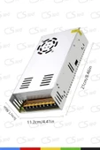 CSled  5V 60A Adaptör – 300W Güç Kaynağı, P10 Kayan Yazı Adaptörü, Fanlı Kalın Kasa Trafo - 3