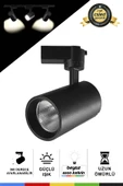 CSled  Siyah Kasa ve Beyaz 30W Led Ray Spot – 360° Döner Başlıklı Raylı Armatür - 1