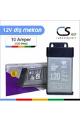 GEMPAYA  12 Volt 10 Amper Metal Kasa Yağmur Geçirmez Dış (yarı) Mekan Adaptör - 1