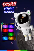 CSled  Astronot Yıldız Projektör Galaksi Gece Lambası Çocuk Odası Dekoru Yıldızlı Tavan Işığı - 2