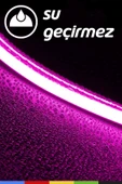 CSled  12V İç ve Dış Mekan Pembe Neon LED Şerit – 50 Metre Esnek Silikon Neon  (2.5 Cm’de Bir Kesilebilir) - 4