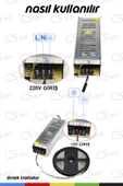 CSled  12 Volt 8,5 Amper 100 Watt Ultra Slim Trafo – IP20 Koruma - 2