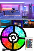 TECHNOFAST  Şerit Led Rgb 16 Renk Uzaktan Kumandalı Tak Çalıştır 10 m 12 Volt - 5