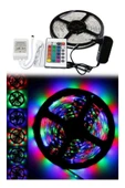 Technomax  Led Animasyonlu 3 Renk Tak Çalıştır Kumandalı Trafolu Rgb Şerit Işık Aydınlatma 5 Metr - 1