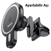 Hoco CA85 15 W Kablosuz Hızlı Şarj Telefon Tutucu (Siyah) - 2