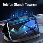 C1219 Torpido Üstü Numaratör Ve Araç İçi Telefon Tutucu (Siyah) - 5