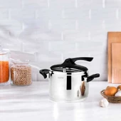 Nehir Silver Trend 4 Litre Klasik Düdüklü Tencere Siyah (8697076290095) thumbnail 1