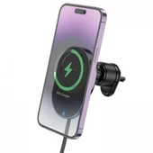 HOCO HW12 Kablosuz Şarjlı Araç İçi Havalandırma Manyetik Telefon Tutucu (Siyah) - 3