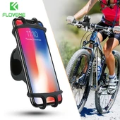 Floveme Universal Silikon Bisiklet Motosiklet Telefon Tutucu (Siyah) - 1