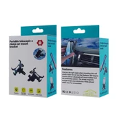 W15L Mini Torpido Üzeri Araç İçi Telefon Tutucu  (Siyah) - 5