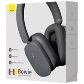 Baseus Bowie H1 ANC Kulak Üstü Bluetooth Kulaklık (Gri) - 5