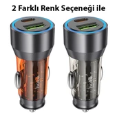 HOCO NZ12A Action PD43W USB + Type-C Hızlı Şarj Araç Çakmaklı Şarj Aleti (Siyah) - 5